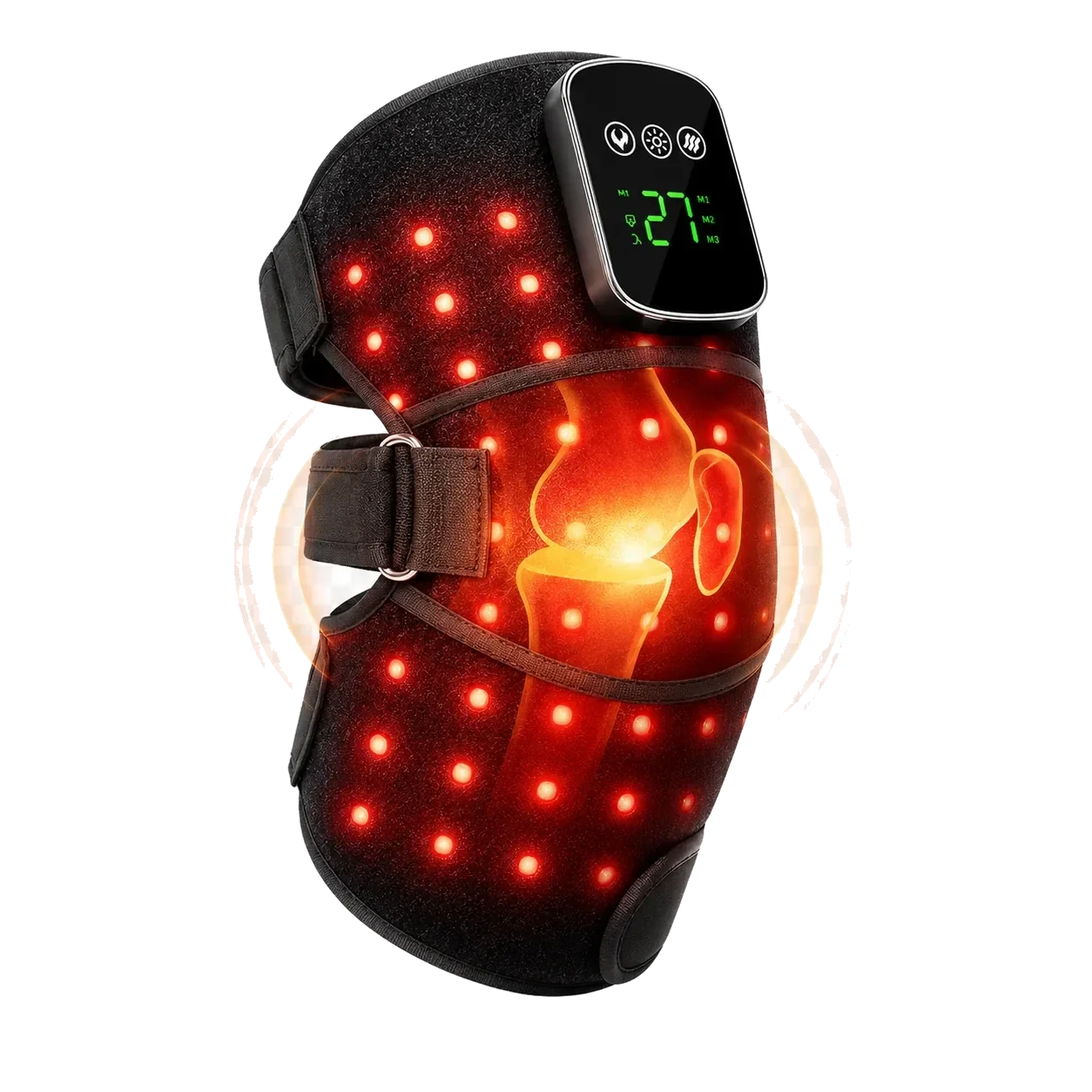 LK-RKM001 red and near-infrared knee wrap with heat and vibration