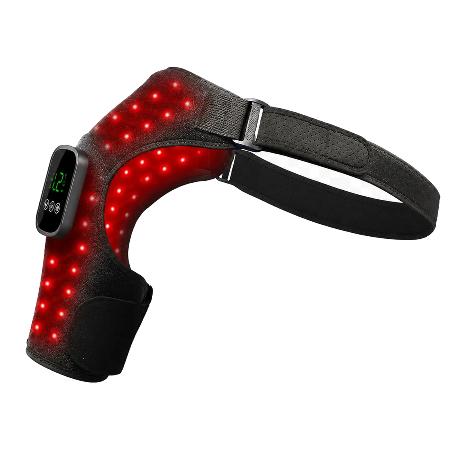 LK-RSM001 red and near-infrared shoulder wrap with heat and vibration