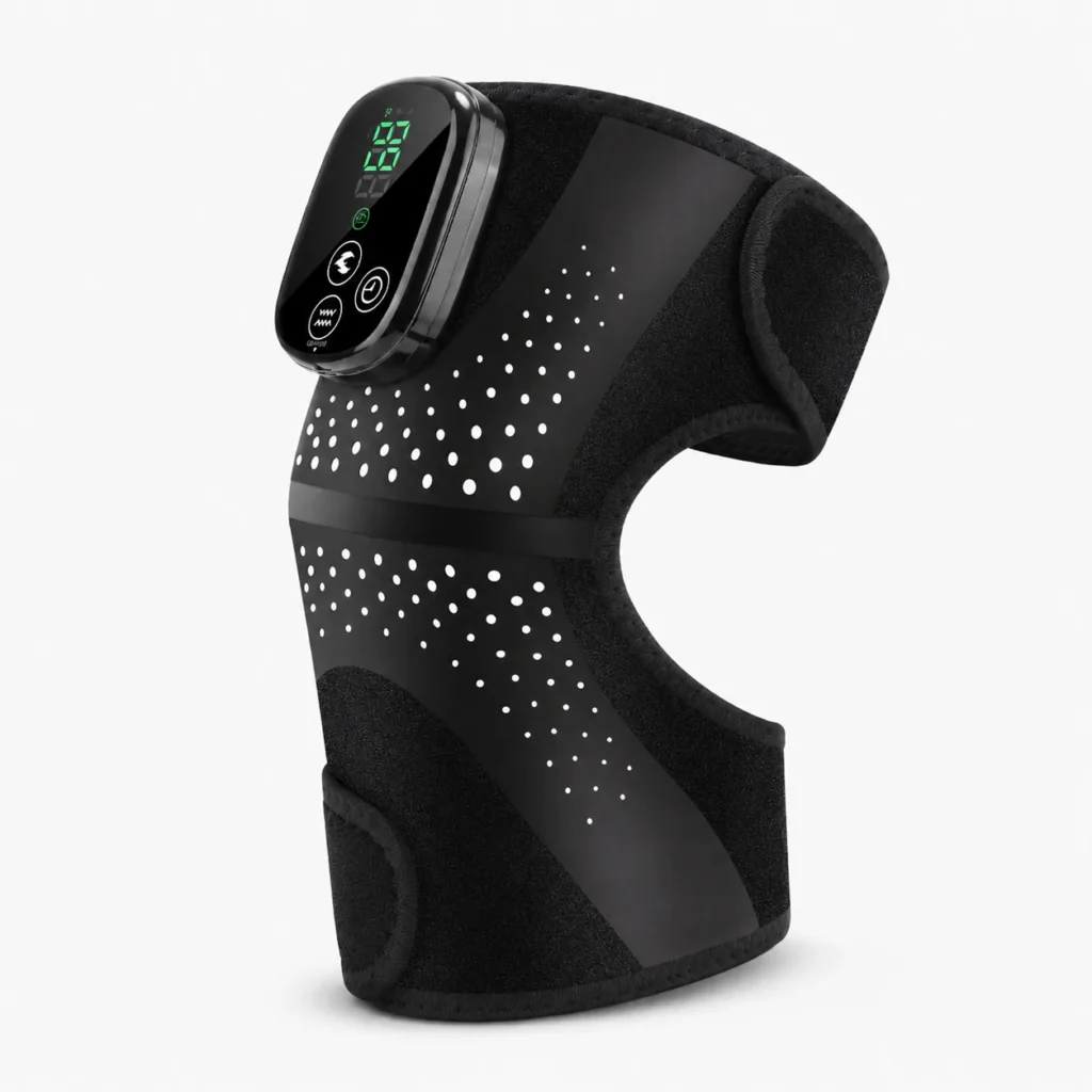 LK-KM001 rechargeable heated knee wrap shown in a clean front-facing product view.