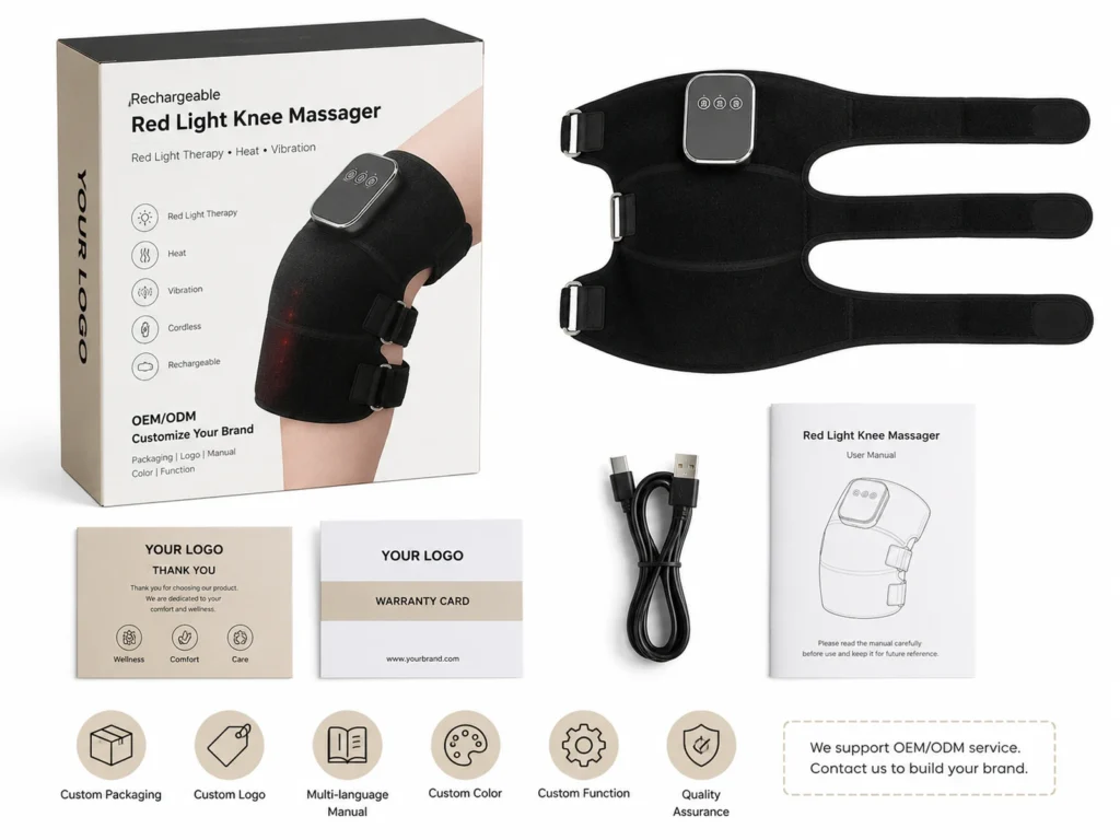 OEM and packaging image for the LK-RKM001 showing the product, packaging box, cable, and printed inserts.