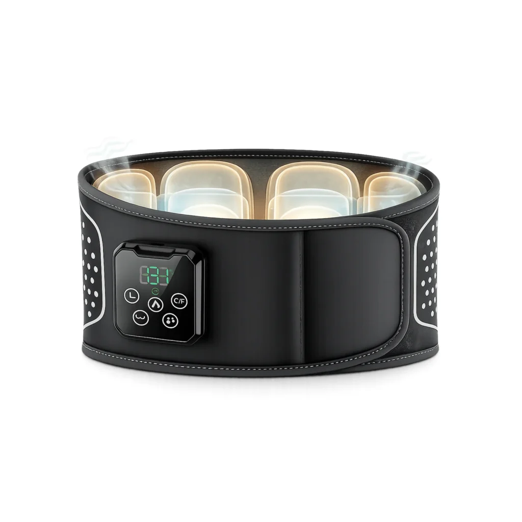 LK-WM01 four-zone double-layer air compression structure shown inside the waist belt.