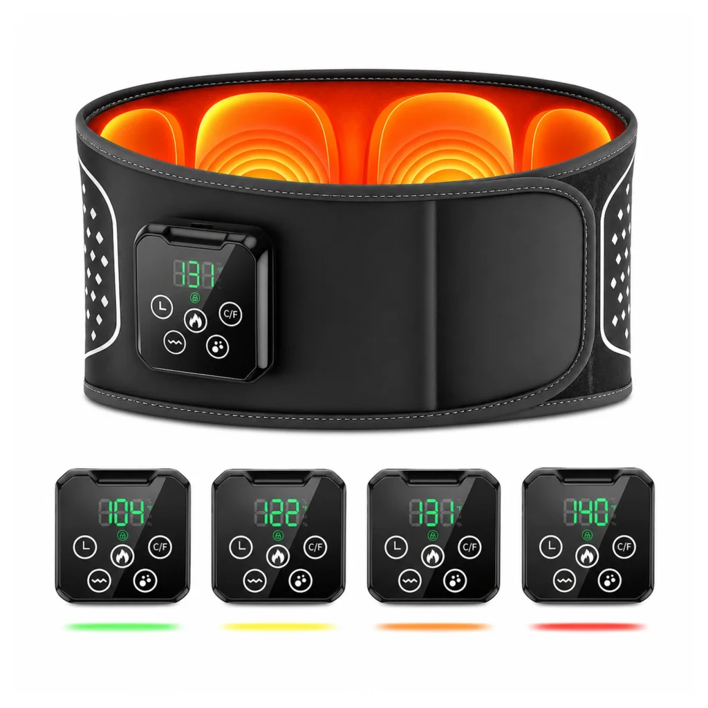 LK-WM01 adjustable heat settings displayed on the integrated touchscreen controller.